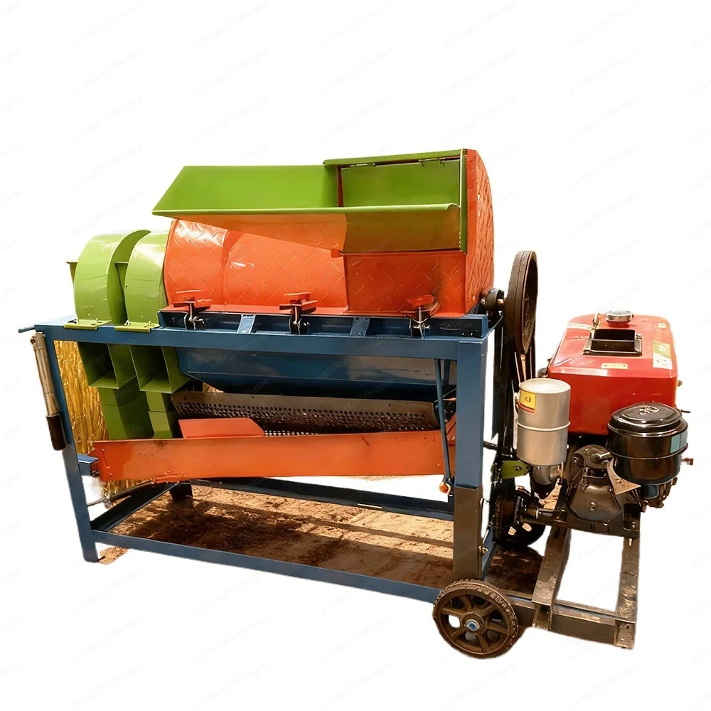 Rice, wheat, corn and beans Heavy-duty agricultural thresher High-yield diesel Multi-purpose grain thresher