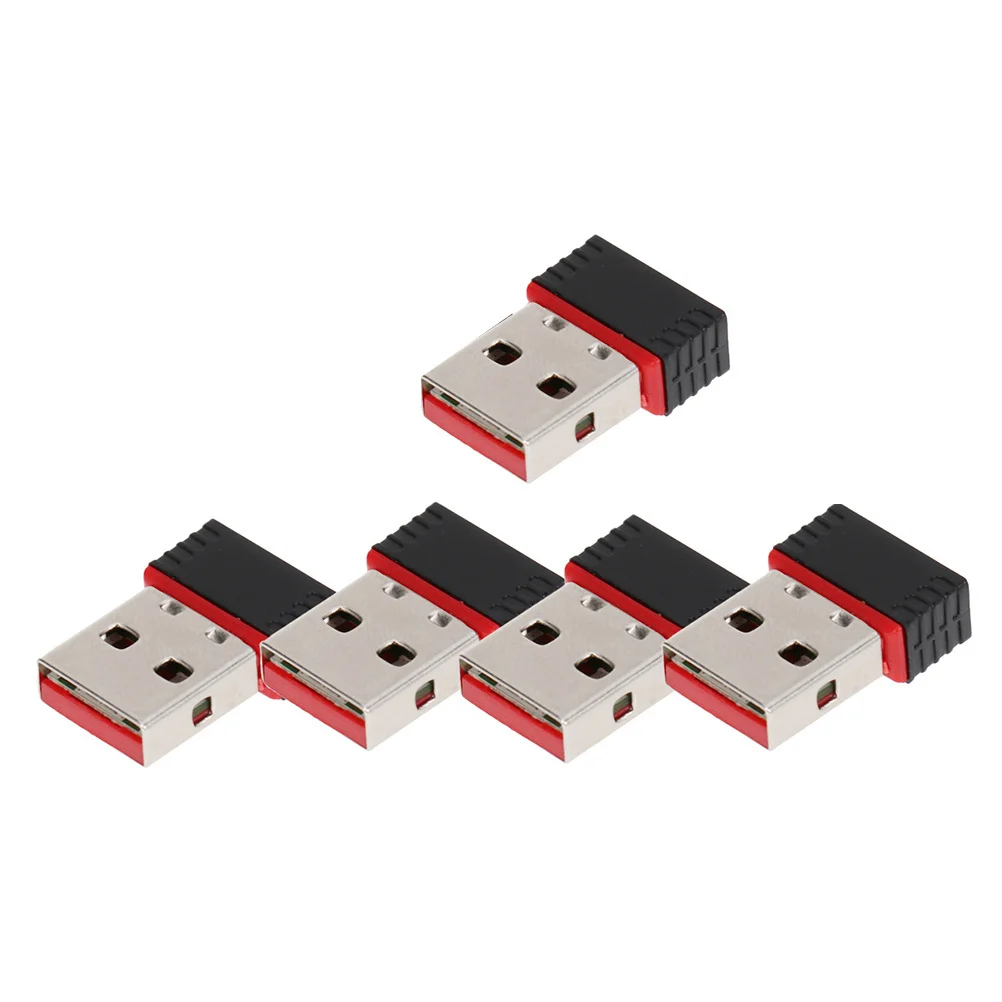 

5pc Mini Wireless Usb Adapter 150Mbps Wifi Dongle For Pc Laptop Desktop Long Range Signal Transmission Wireless Network