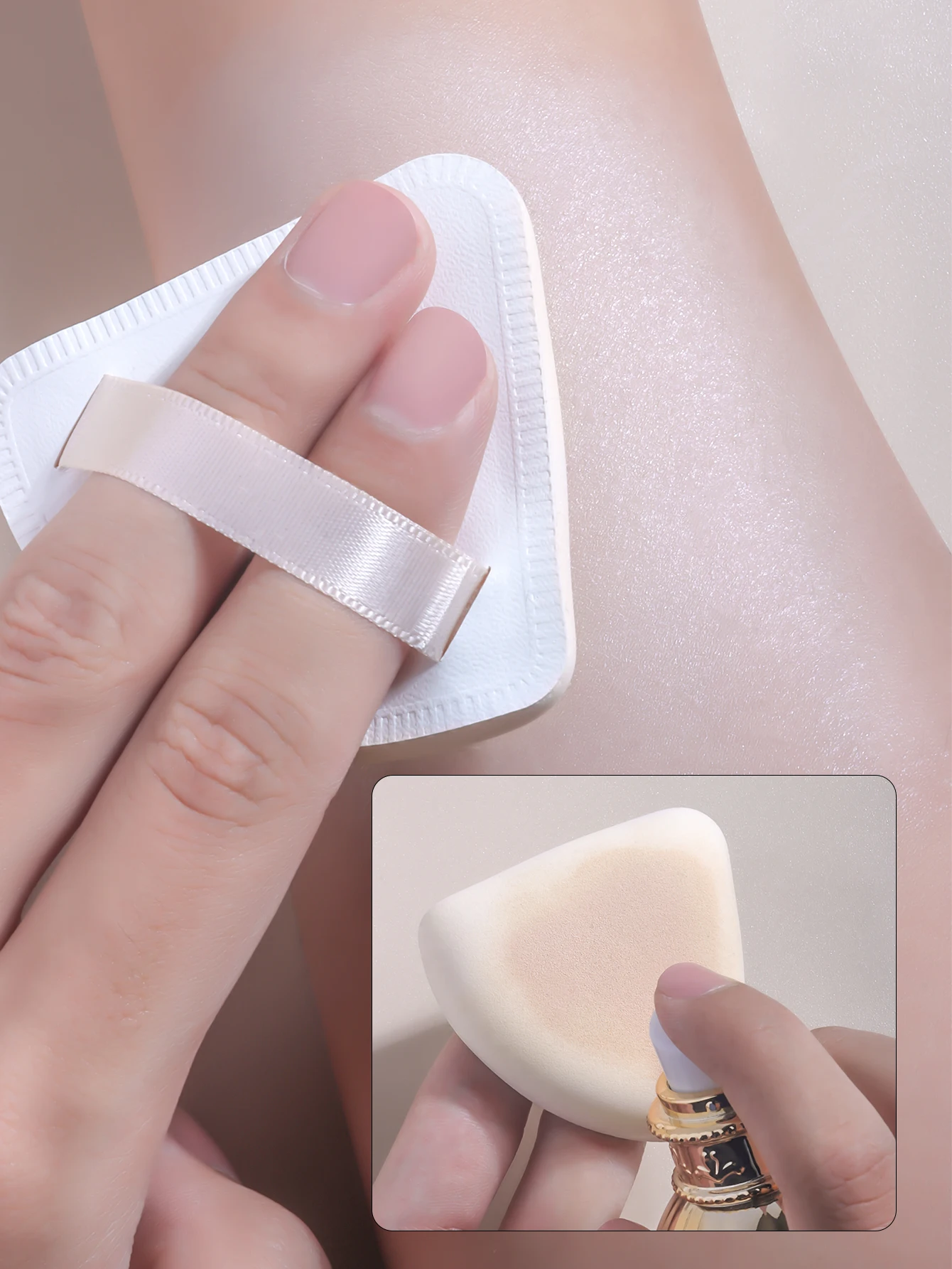 Redondo, quadrado, triangular pó seco e molhado base líquida beleza maquiagem ovo algodão doce almofada de ar esponja de maquiagem