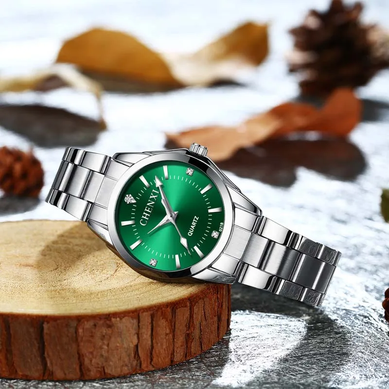 CHENXI Couple's Watch Fashion Quartz Watch For Ladies Casual Man Watch Waterproof Diamond Watches Gift For Couple