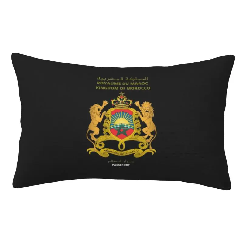 Custom Moroccan Passport Kingdom Of Moroccoe Pillowcase 60cmx40cm Home Decoration Salon Rectangle Pillowcase