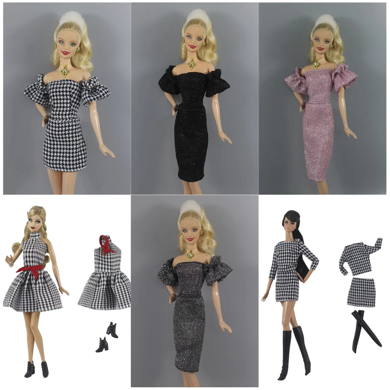 1 Set Doll Clothes 1:6 Scale Dress Outfit for 11.5 inch 30cm Doll Many Style for Choice Gifts for girls doll accessories #12