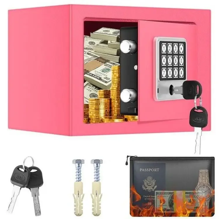 Kotak penyimpanan uang dan perhiasan kecil otomatis, aman, dari baja, dengan kunci digital, mini, untuk hotel, dari produsen.