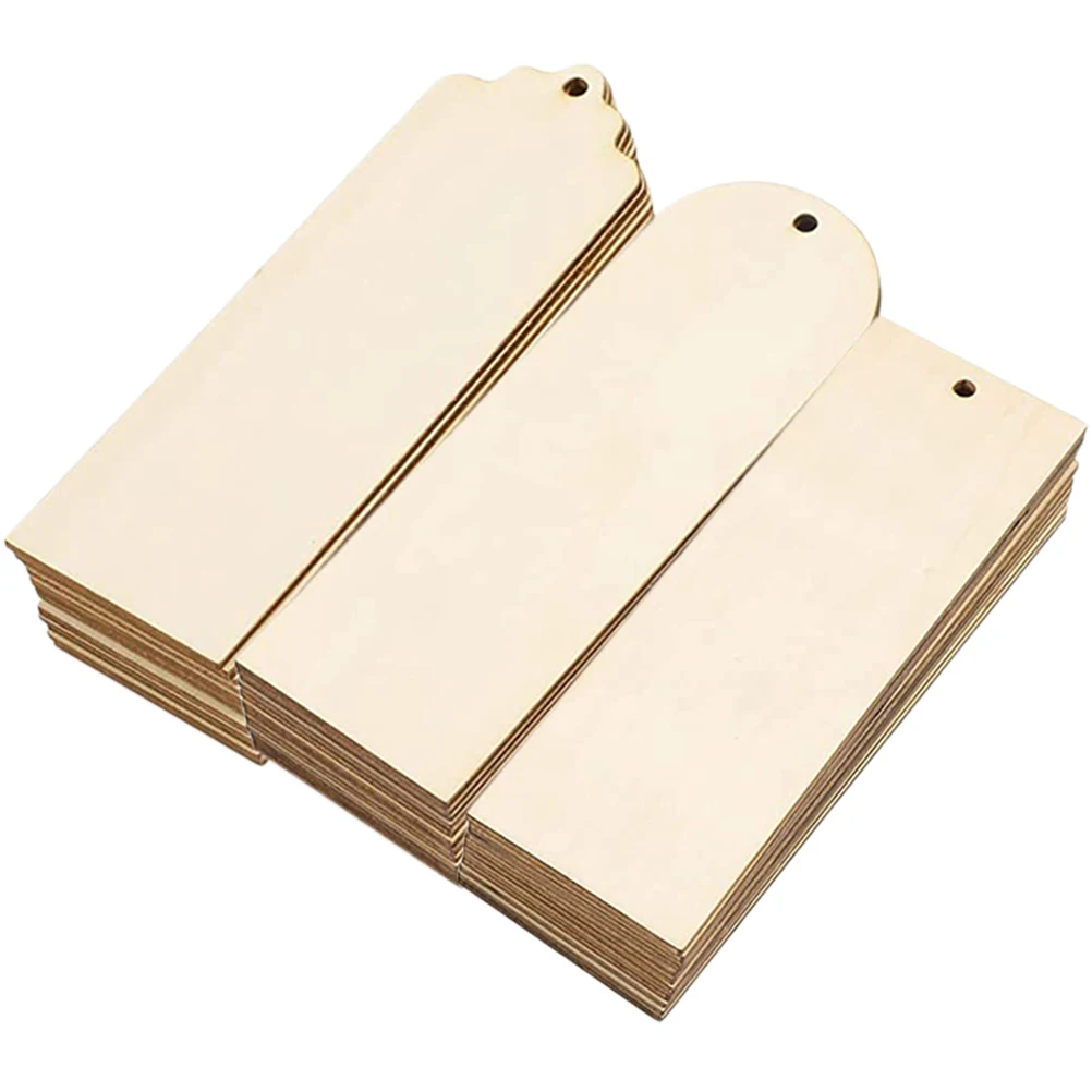 

1 set 1 Set Wooden Bookmarks Diy Unfinished Blank Markers Kids Students Reading Page Tags Office Supplies For Birthday