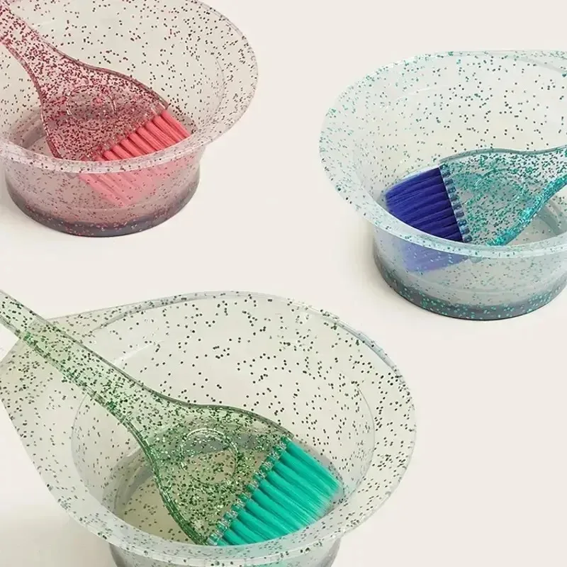 Crystal hair dye bowl set, professional hair dye bowl, hair dye brush, DIY salon tool, suitable for hair salons