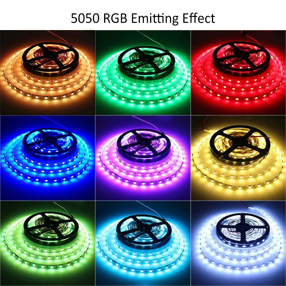 5M światła listwy RGB LED 2835 5630 5050 SMD DC12V IP20 IP65 wodoodporna taśma z taśma diodowa 60 diodami/M do dekoracji domu