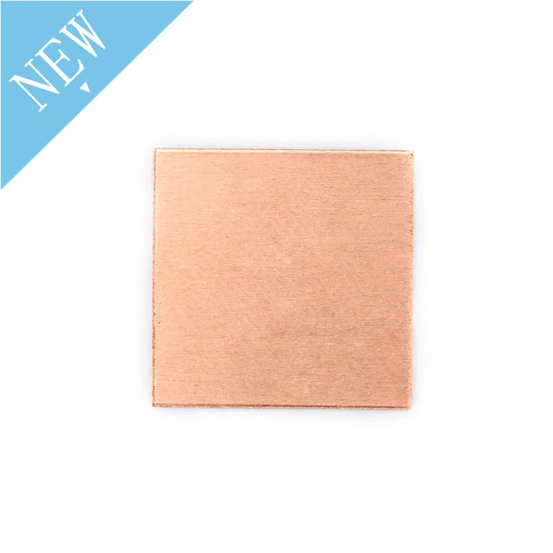 Almohadillas térmicas de cobre para ordenador portátil, 15mm x 15mm, 0,3mm, 0,5mm, 0,8mm, 1mm, 1,2mm, 1,5mm, disipador térmico de espesor, Chipset IC, GPU, CPU, 10 unidades