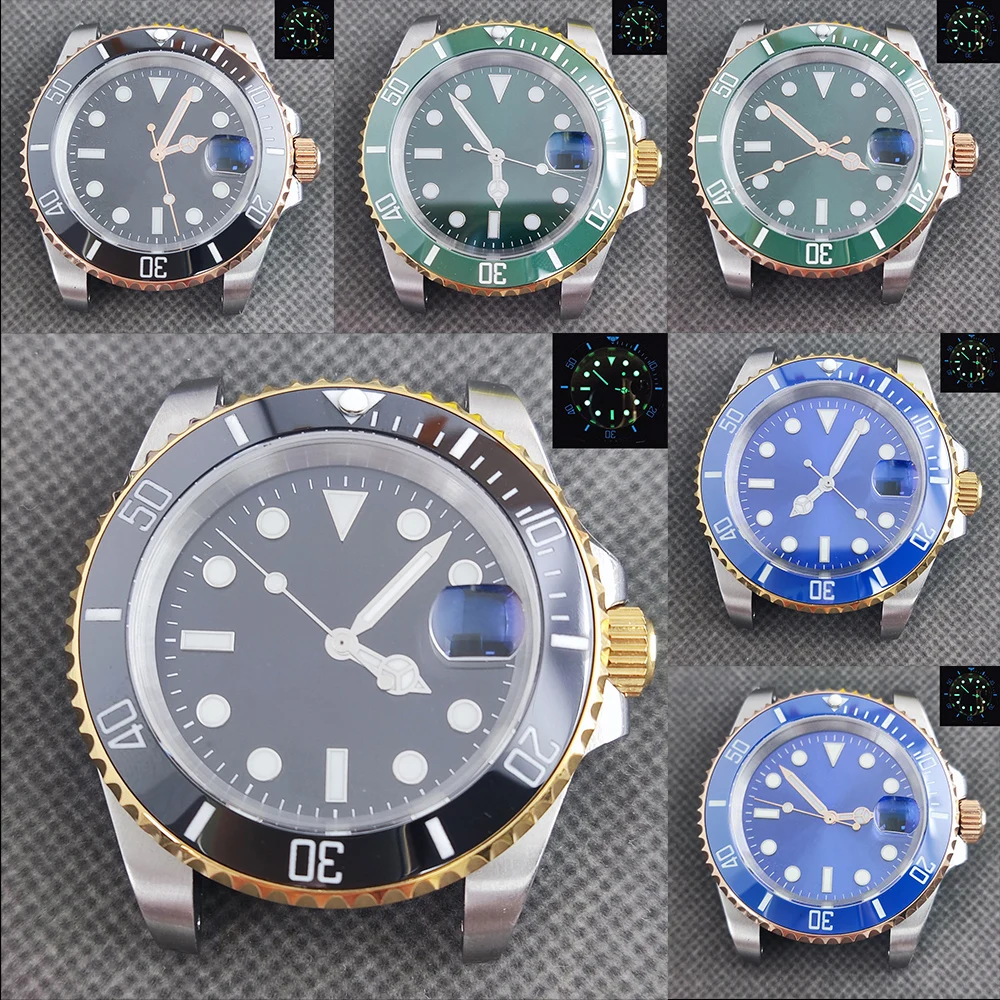 

40mm NH35 case men's watch NH35 movement stainless steel 904L sapphire glass nh36 watch dail C3 luminous