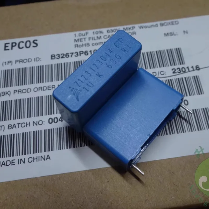 5PCS/10PCS EPCOS MKP 1.0uf/630v 1uf 1u0 105 New 22mm film capacitor B32673P6105K