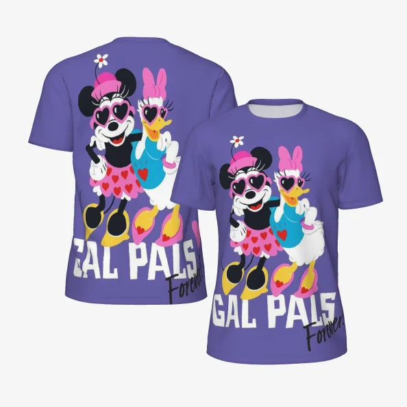 العصرية العلامة التجارية الجديدة مينا و ديزي ثلاثية الأبعاد مطبوعة الشارع الشهير الخريف الرجال والنساء فضفاض تي شيرت الأطفال #2