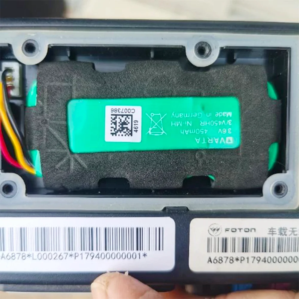 بطارية VARTA 3.6 فولت 450 مللي أمبير Ni-MH قابلة لإعادة الشحن - لوحدة تحكم خدمة المركبات Foton Dajiangjun G9