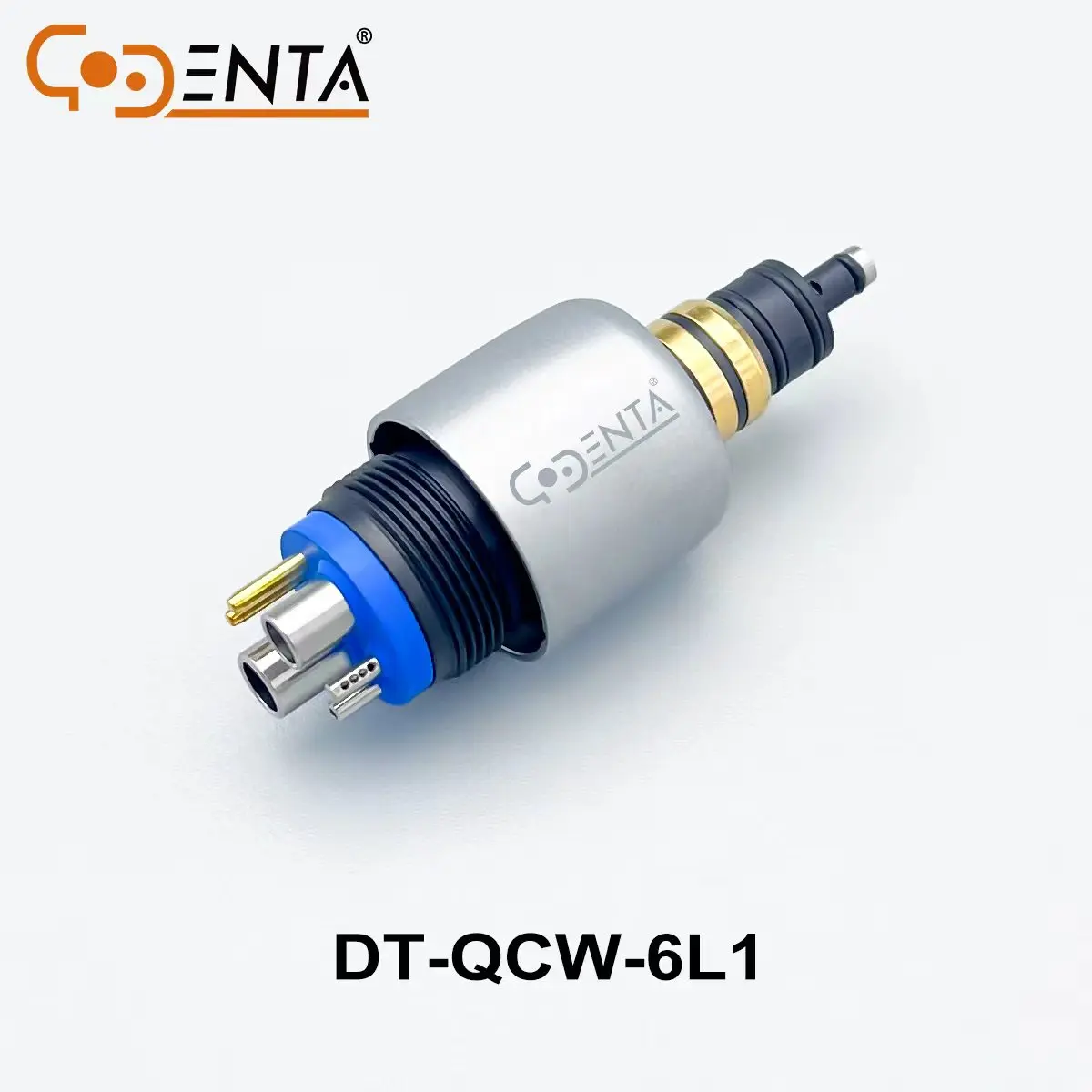 Dental 6‑Hole Quick Coupling Connector Compatible for W& Fiber Optic High‑Speed Air Turbine Handpiece Standard Torque Head Repa