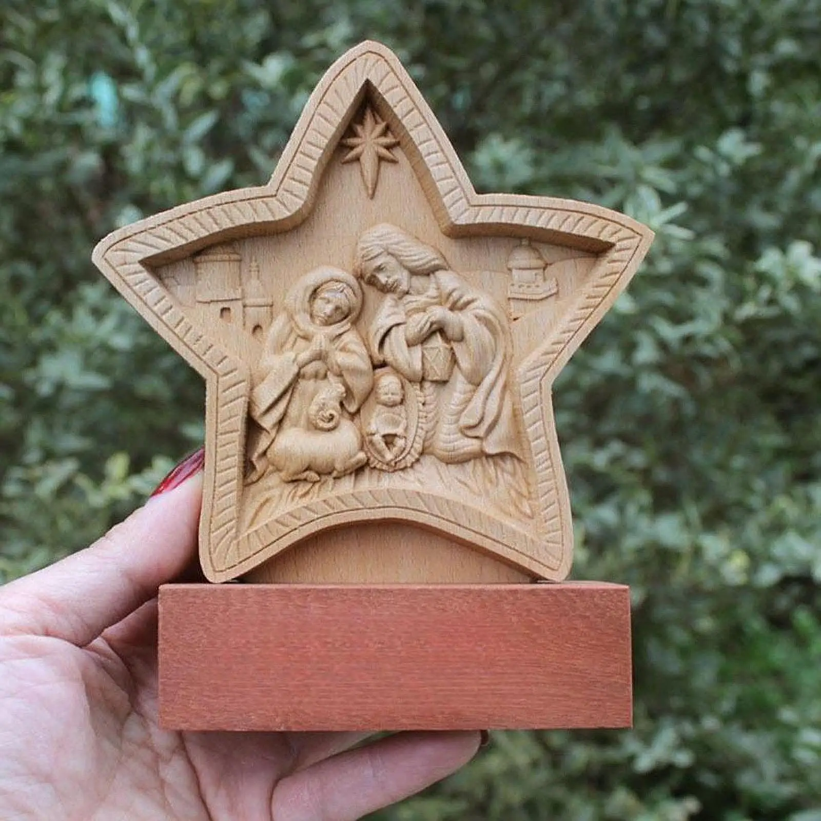 

Holy Family Statue Jesus Religious Sculpture Housewarming Gift Christmas Ornament Jesus Nativity Figurine for Office Entrance