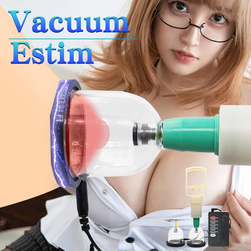 Electric Shock  Vacuum Silicone Nipples Clamps Breast Sucker Massage Sexual Intercourse  Nipple Orgasm Female Masturbation Toys