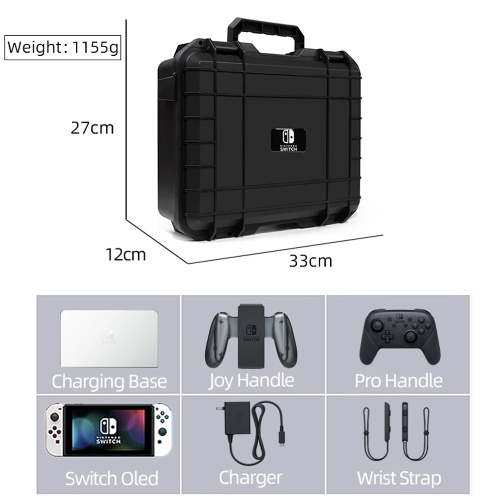 Portable NS Carrying Case Explosion-Proof Suitcase Hard EVA Storage Bag Compatible Nintendo Switch OLED Console Waterproof Box