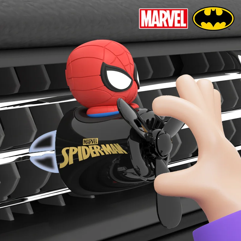 Marvel-salida de aire para coche, aromaterapia, Spider Man, Batman, Disney, Stitch, fragancia, diseño magnético, decoración Interior del coche