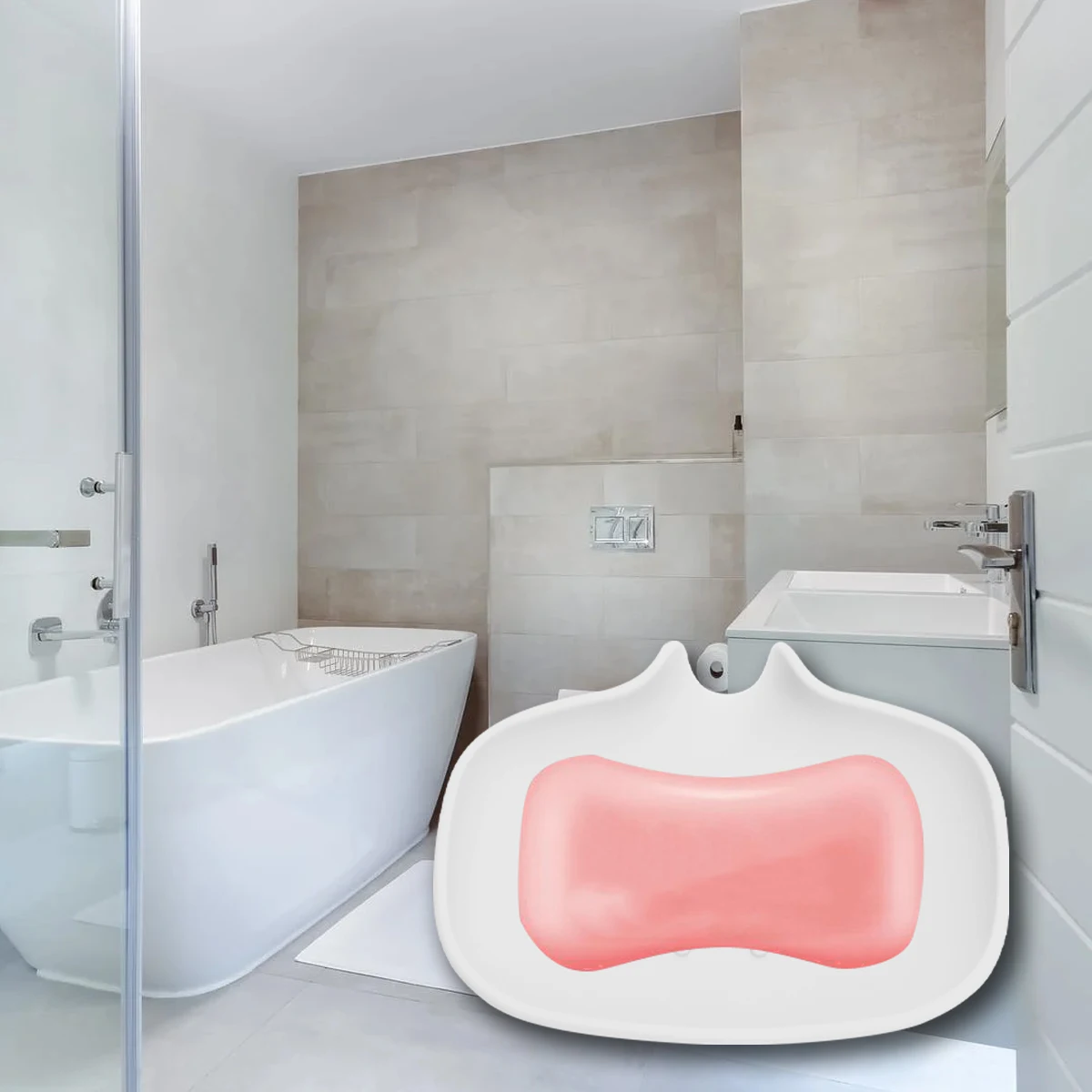 

Diversion Type Silicone Box Skid Proof Sturdy For Bathroom White Soap Storage Container Home Use Simple Practical Soap Holder