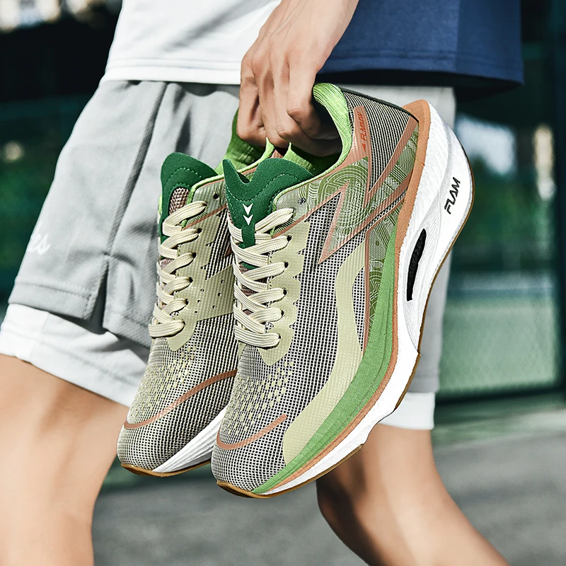 Running Shoes Carbon Board Speciality Marathon Men Sports Breathable Lightweight Women's Comfortable Athletic Nonskid Sneakers image 4