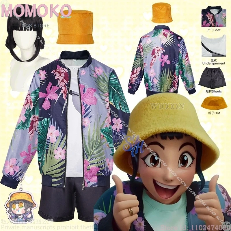 

Аниме фильм Kpop демон косплей Зои костюм охотничий панк стиль тропический лес пальто куртка желтая шляпа парики Хэллоуин Рождественская вечеринка