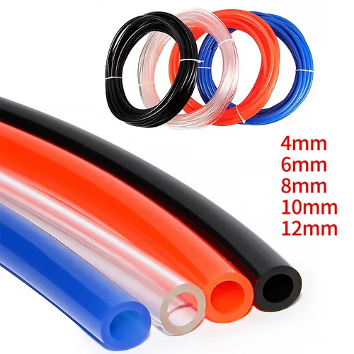 Manguera de componente de aire de 10M/20M/50M/100M, tubo de poliuretano de 4mm, 6mm, 8mm, 10mm y 12mm, tubo neumático para compresor