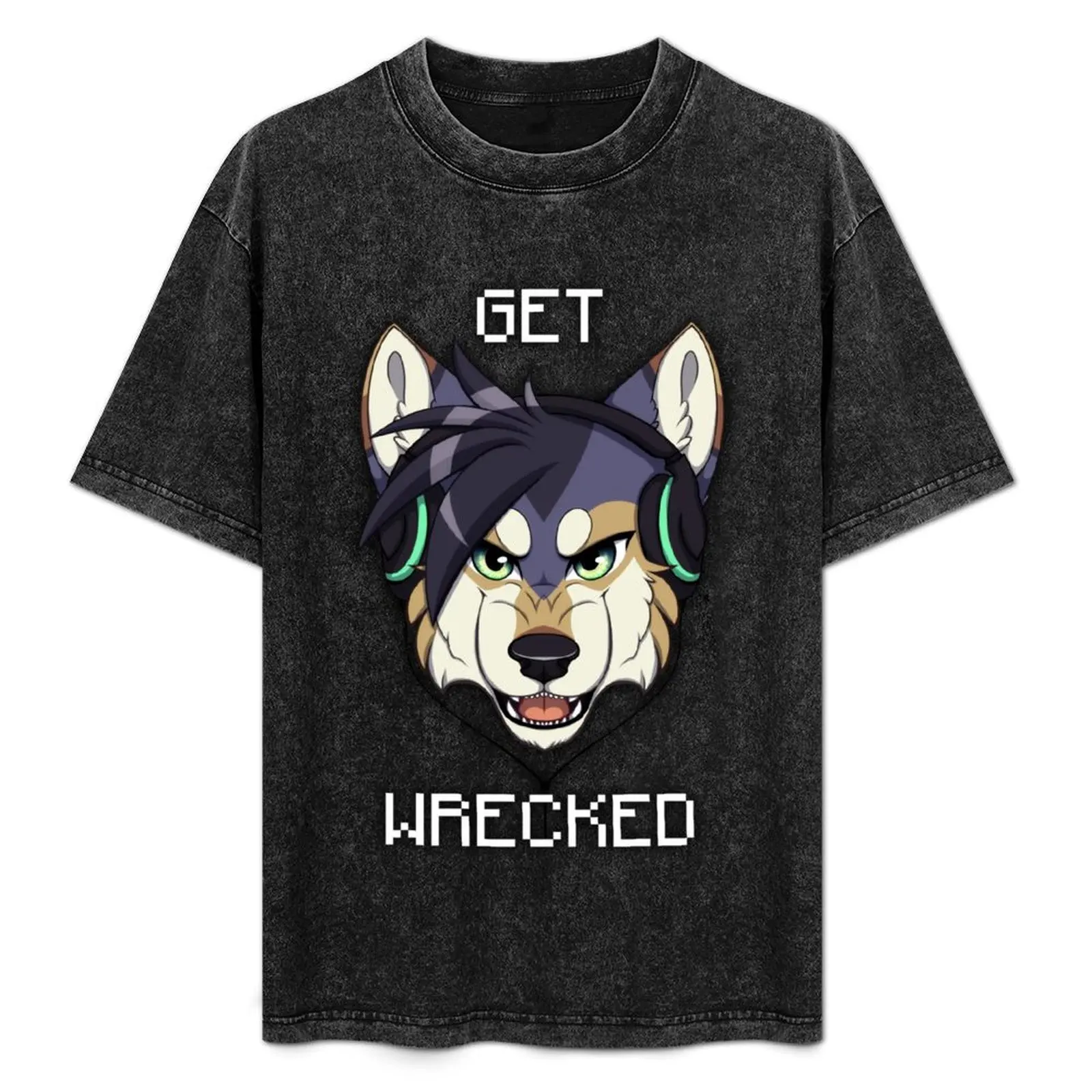 GET WRECKED - Wolf T-Shirt graphic shirts summer clothes essential t shirt mens cotton t shirts