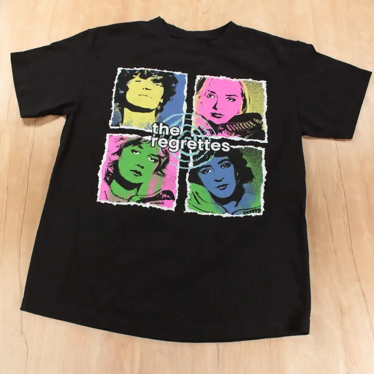 Vtg Members Of The Regrettes Band Cotton Black Full Size Unisex Shirt AA1117