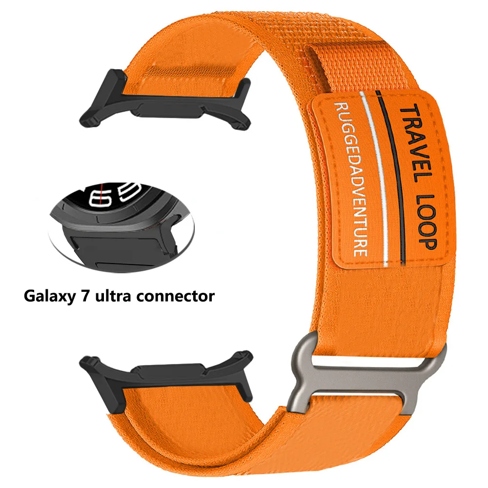 Samsung Galaxy için naylon döngü kayışı izle Ultra 47mm seyahat döngü erkek spor Band için Galaxy 7 Ultra 47mm hiçbir boşluklar bilezik Correa