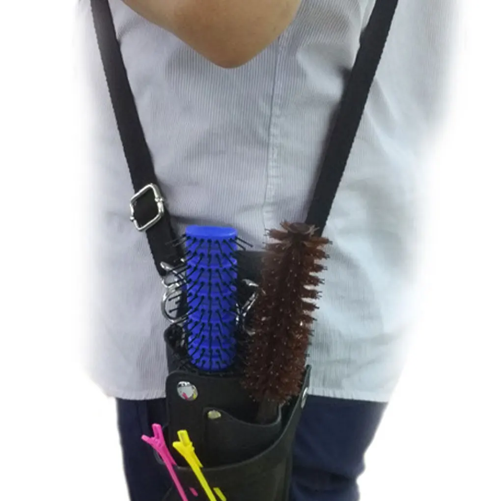 

Convenient Detachable Hairdresser Scissor Bag With Multiple Compartments And Wear-resistant Length black