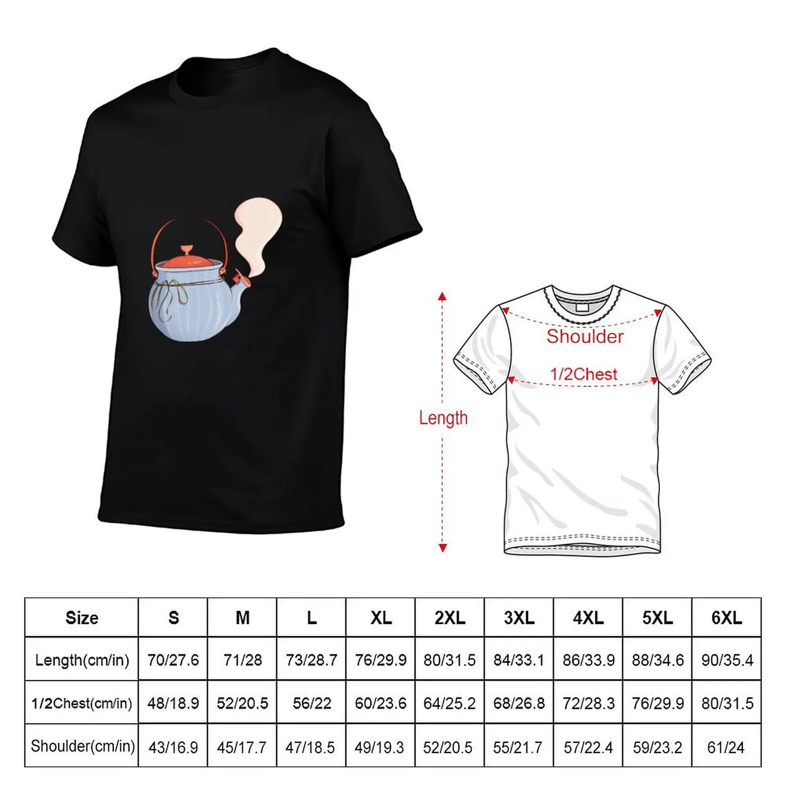 Cozy Kettle Illustration T-Shirt graphics custom t shirt men t shirt