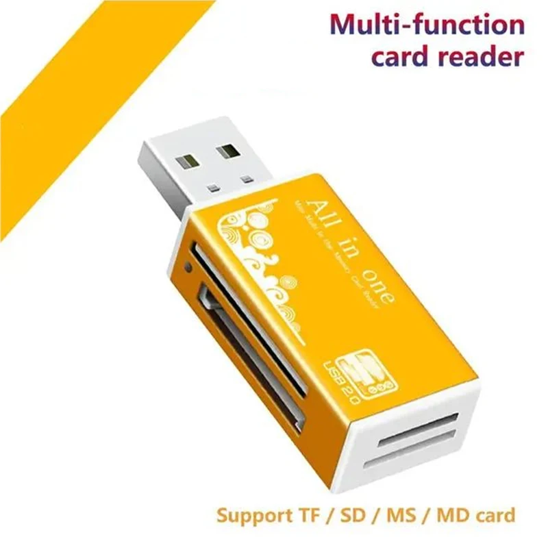 4 In 1 Multifunctional Card Reader Aluminum Alloy Card Reader TF/SD Memory Card Camera Card Reader