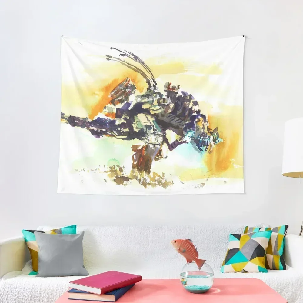 

Horizon Zero Dawn - Thunderjaw - Original Watercolor Tapestry Room Design Funny Wall Hanging Decor Tapestry