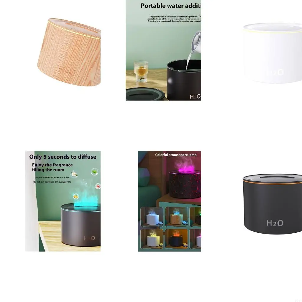 Mechanical USB Humidifier Quiet Large Misting Humidifier Sprayer Atomizer Realistic Flame Household Humidifier
