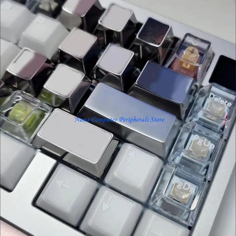 

F68C Элегантный колпачок для ввода, 2,25U цинковый сплав серебристый глянцевый чехол для кнопок для таможенных механических