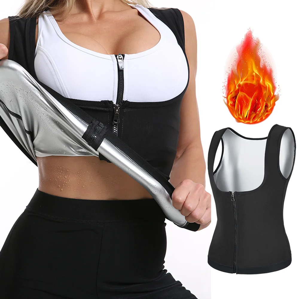 Women Sauna Suits Shaper Vest Hot Thermo Sweat Tank Tops Slimming Vest Waist Trainer Gym Fitness Workout Compression Corsets