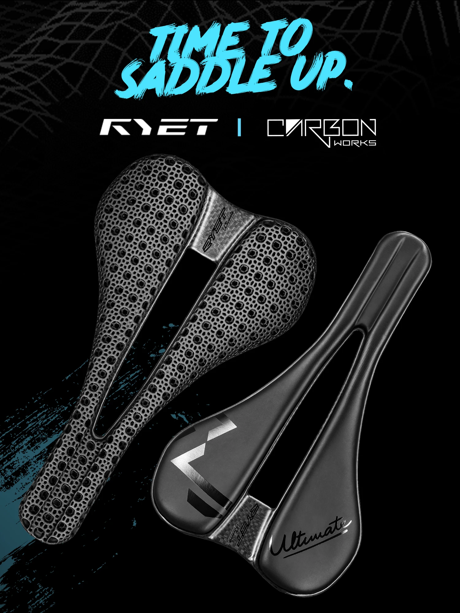 AliExpress 2026 RYET Carbon 3D Printed Bike Saddle 143MM 7*9 Bike Seating EVA 3D Triathlon Road MTB Mountain Gravel Cycling Cushion Parts