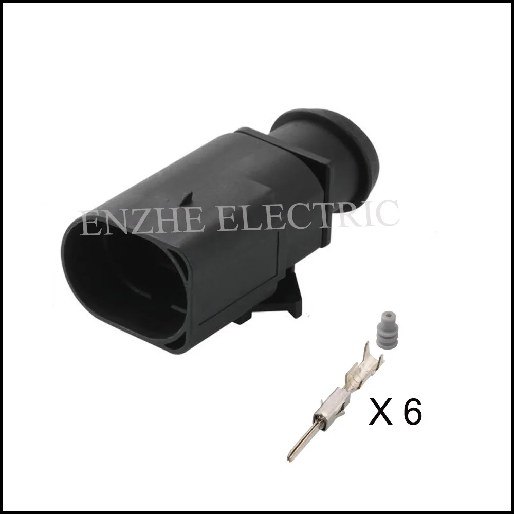 Imagem -04 - Conector Impermeável do Fio do Macho e Fêmea Plugue Terminal Automotivo Selo de Soquete de Pinos 1j0973713g