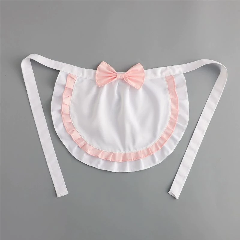 Restaurant Women Waitress Apron Beauty Nail Bar Service Kitchen Cooking Short Bib Cosplay Sexy Maid Decor Pinafore Half Waist