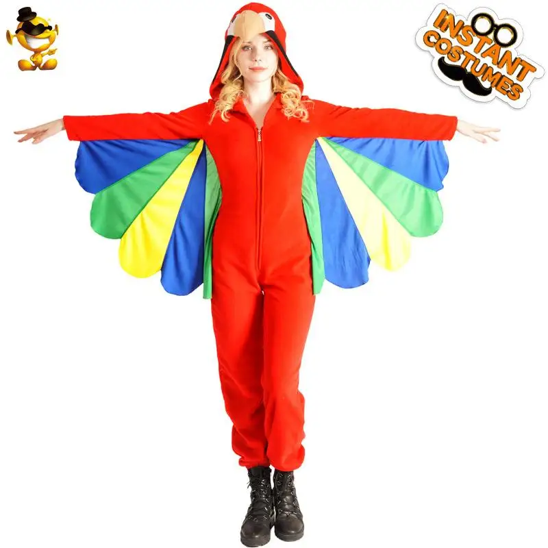 

Halloween Adult Women's Funny Animal Parrot Onesie Costume Role-playing Stage Parrot Prop Outfit Winter New Arrival