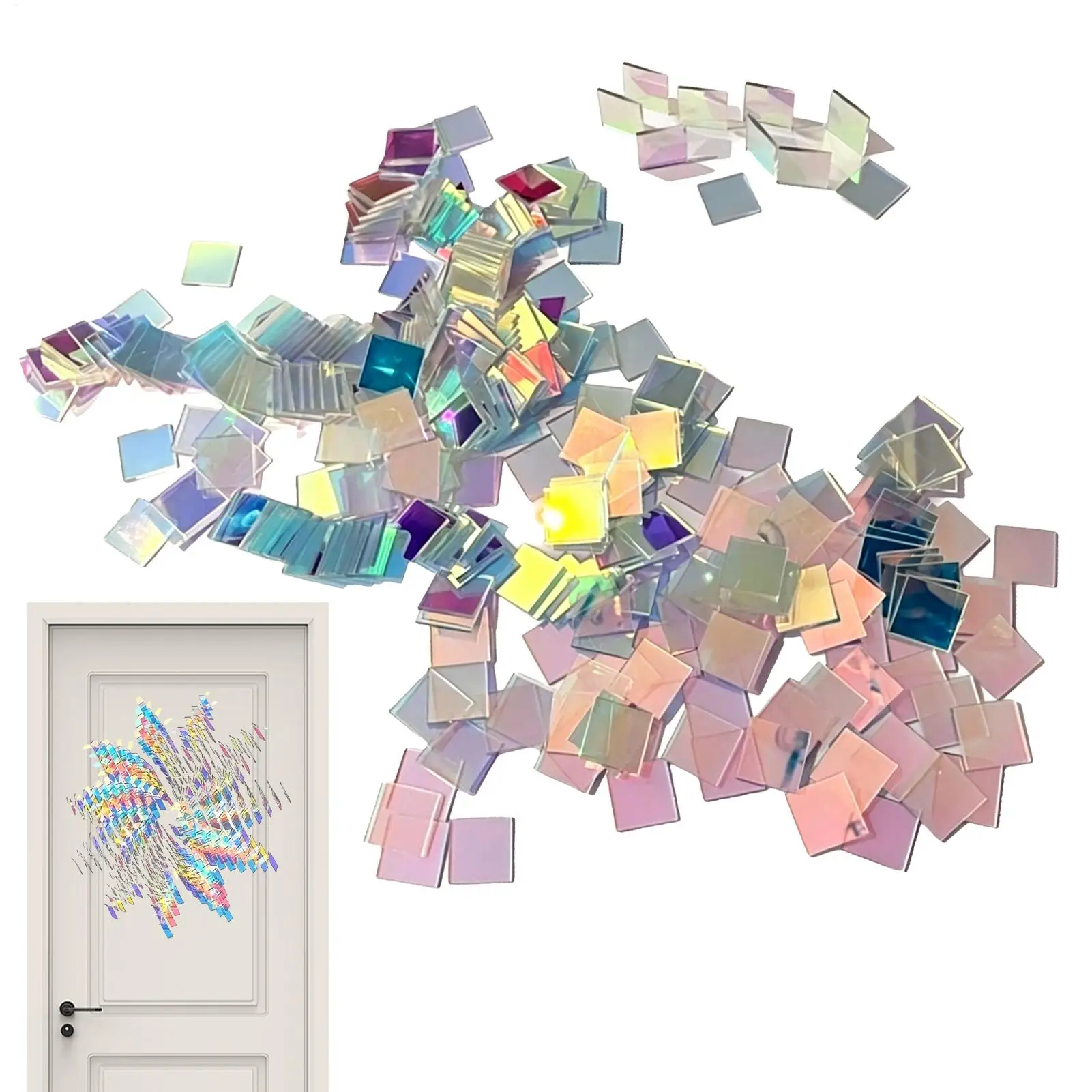 Láminas Acrílicas Arcoíris, 100 Piezas de Placas Acrílicas de Doble Cara de Colores para Manualidades, Exhibiciones, Fiestas, Bodas, Aulas y Oficinas