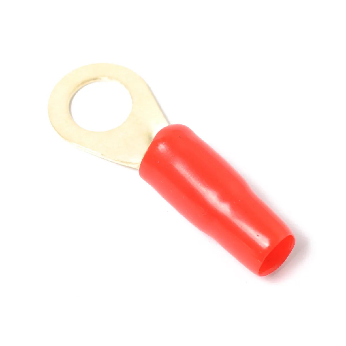 5Pairs Crimp Terminals Copper Tin Plated 8 Gauge Power Ground Wire Fork Spade Connector Terminal Plugs Crimp Barrier Spades