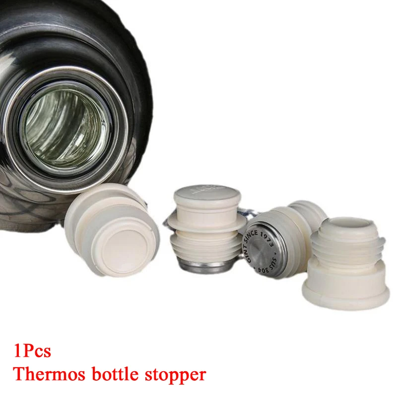 1 pçs copo térmico acessórios garrafa térmica rolha de aço inoxidável silicone produto comestível chaleira capa s/l peças reposição