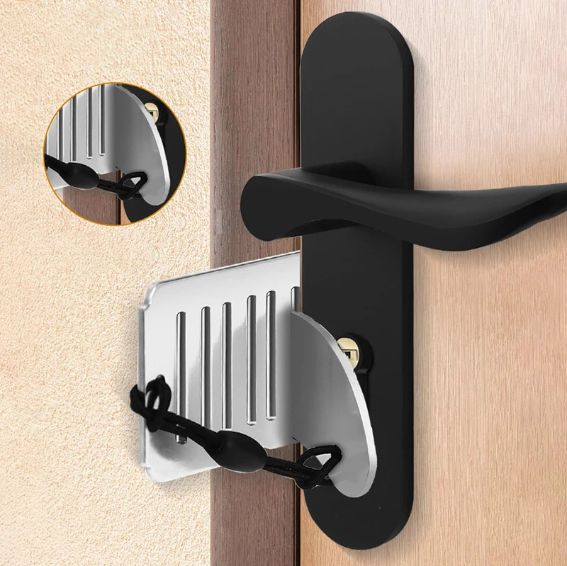 High Quality Travel Door Lock Security Portable Door Plug Hotel Door Blocker Home Security Lock Latch Device Lock Door