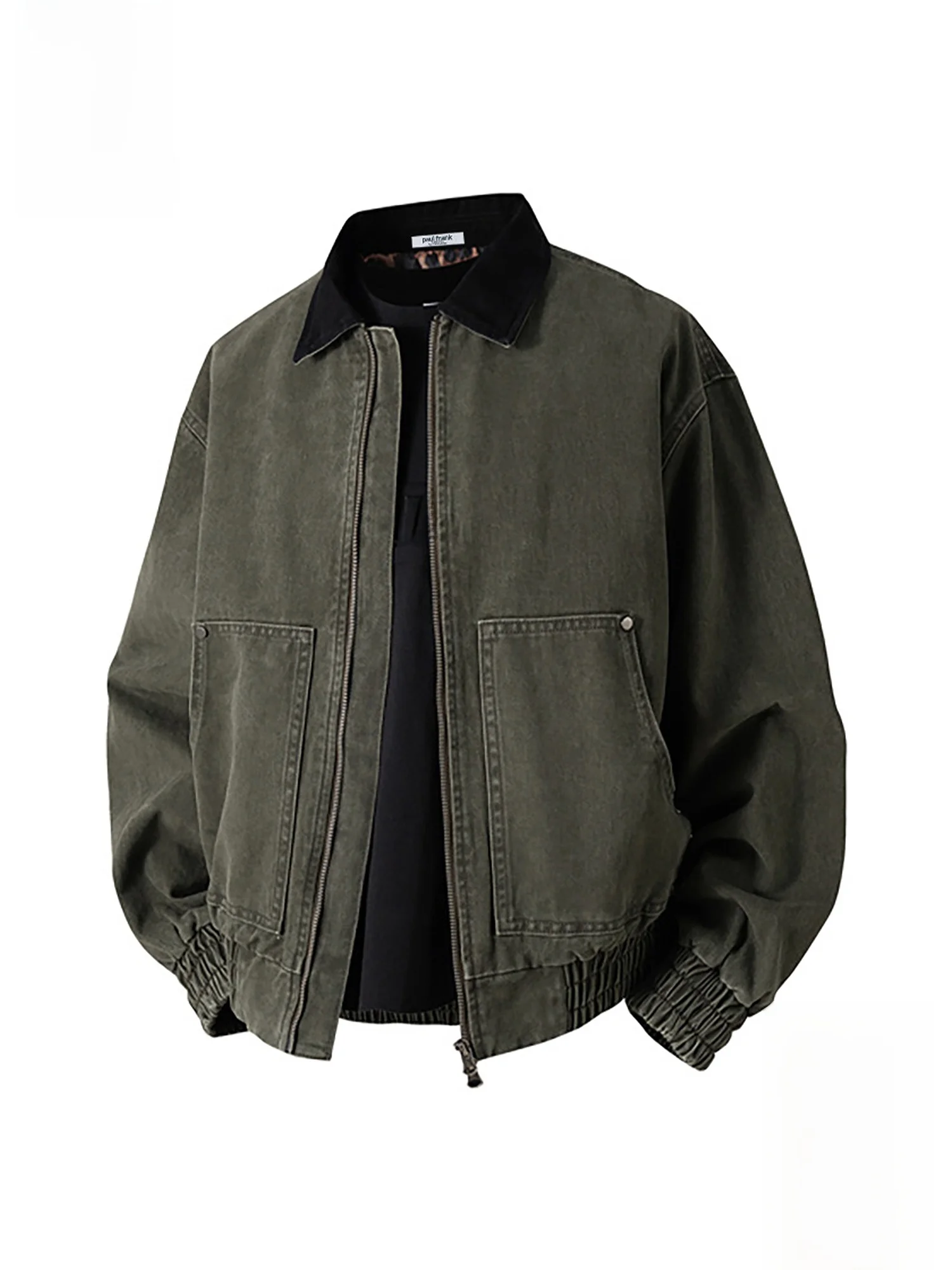 

Мужская куртка Paul Frank в стиле ретро из чистого хлопка, новая весенняя модель, свободный крой, плотная ткань, удобная, с длинными рукавами