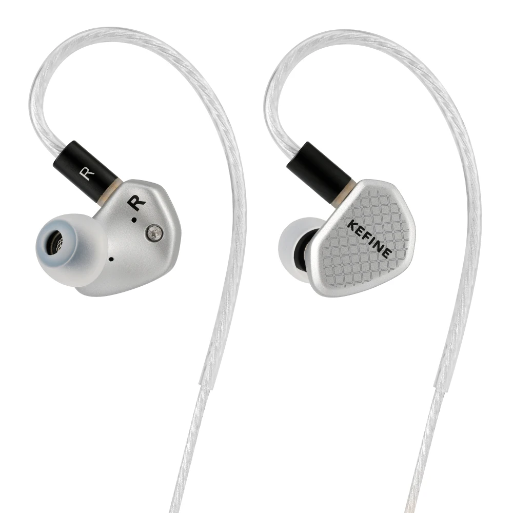 Słuchawki przewodowe KEFINE Klean SV 10mm DLC z dynamicznym przetwornikiem membranowym, metalową obudową i odłączanym złączem 0.78mm 2pin, Hifi IEM. — zdjęcie produktu 7