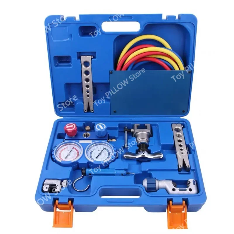 

VTB-5B combination toolbox Manifold Gauge Set Flaring chamfer cutter Refrigeration Integrated flaring tool kits