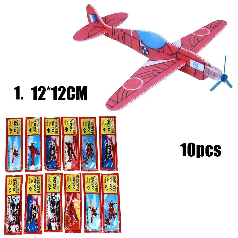 10 stks Kleur Willekeurig Prop Kids Kinderen Gift Montage Vliegende Gider Vliegtuigen Vliegtuig Modelvliegtuigen Vechter Vliegtuig speelgoed
