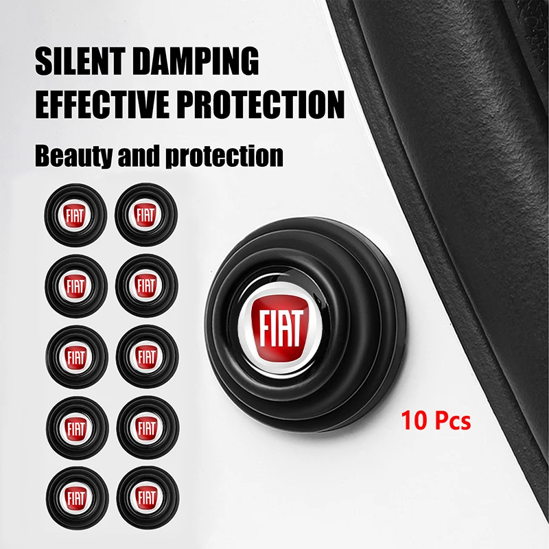 Junta de amortiguador de puerta de coche, pegatina de silicona anticolisión para FIAT 500 Ducato Panda Grande Punto Tipo Abarth Pulse