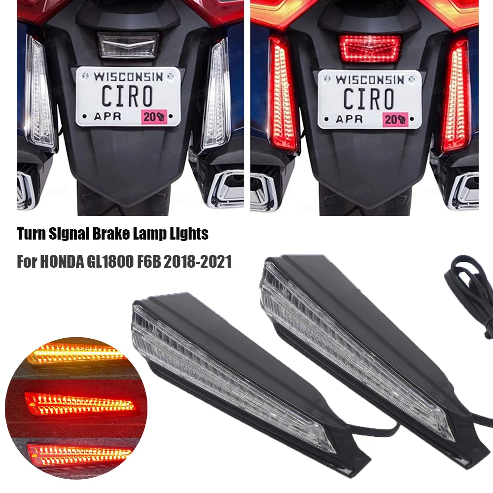 Motorcycle Led Saddle Bag Luggage Tail Turn Signal Lamp Rear Brake Lights For HONDA GOLD WING GL1800 F6B 2018-UP