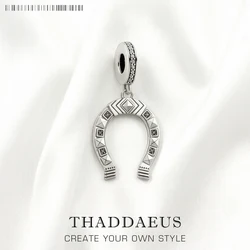 Ethnic Horseshoe Charm Pendants For Women Men Trendy 925 Sterling Silver Vintage Jewelry