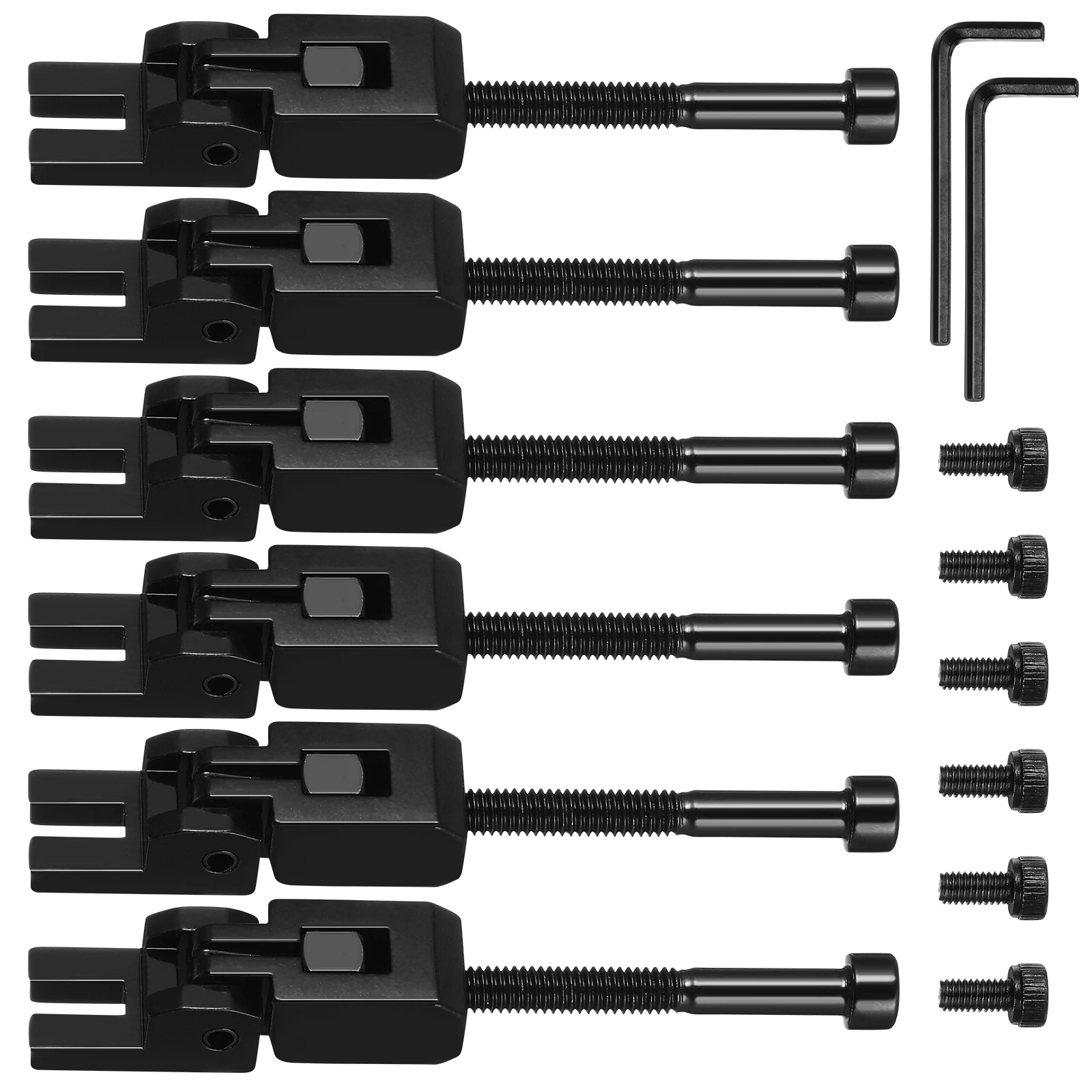 

6 Set Double Locking System Saddles Metal Finish Guitar Tremolo Bridge Prevent String Breakage Improve Tone Sustain